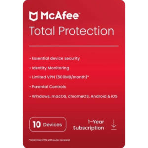 أجهزة McAfee Total Protection 10