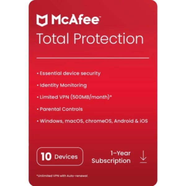 McAfee Total Protection 10 dispositivos